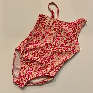 Girls bathing suit one piece animal print